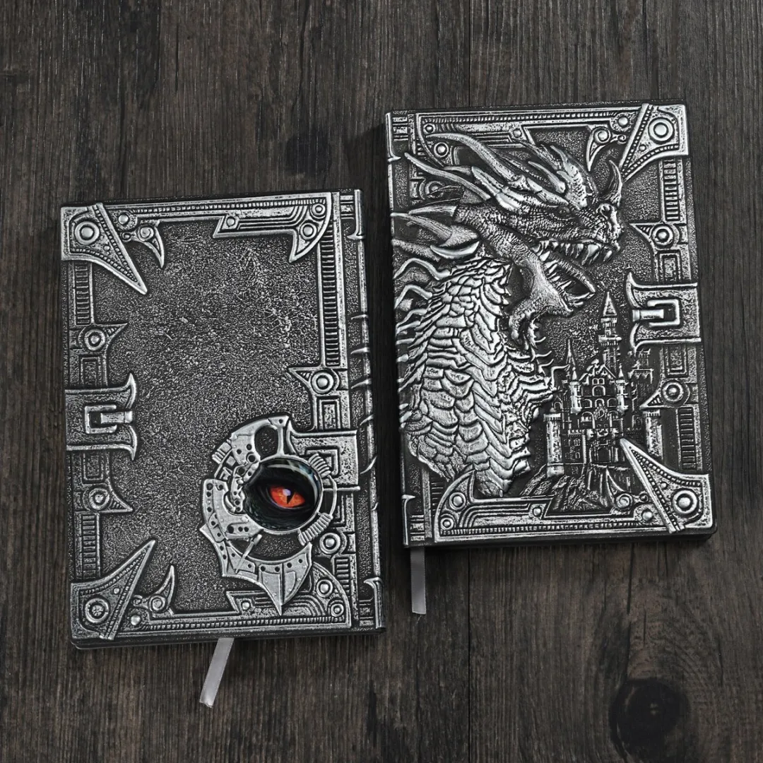 Lapi Toys Dungeons & Dragons Draken Notitieboek A5 Hardcover - Zilver