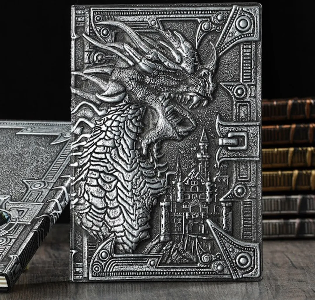 Lapi Toys Dungeons & Dragons Draken Notitieboek A5 Hardcover - Zilver