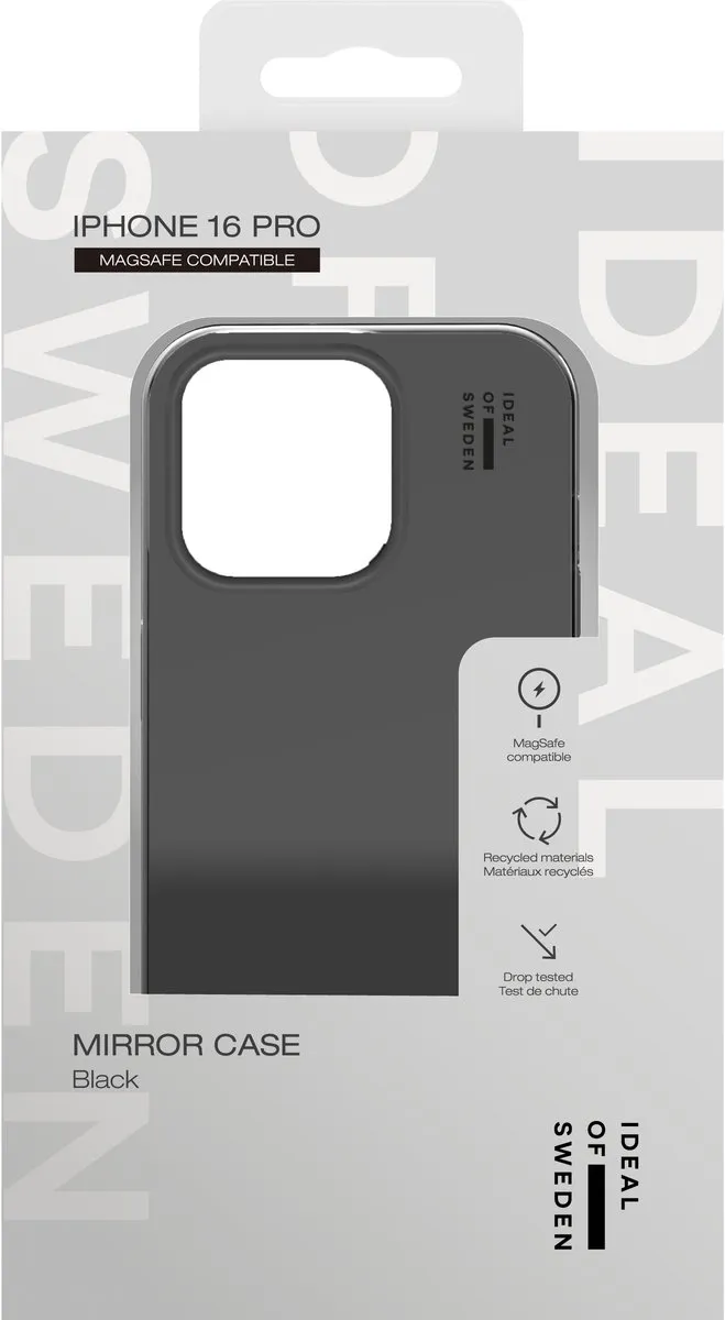 iDeal of Sweden iPhone 16 Pro Mirror Case Mirror Black - MagSafe - afbeelding 5 van 5
