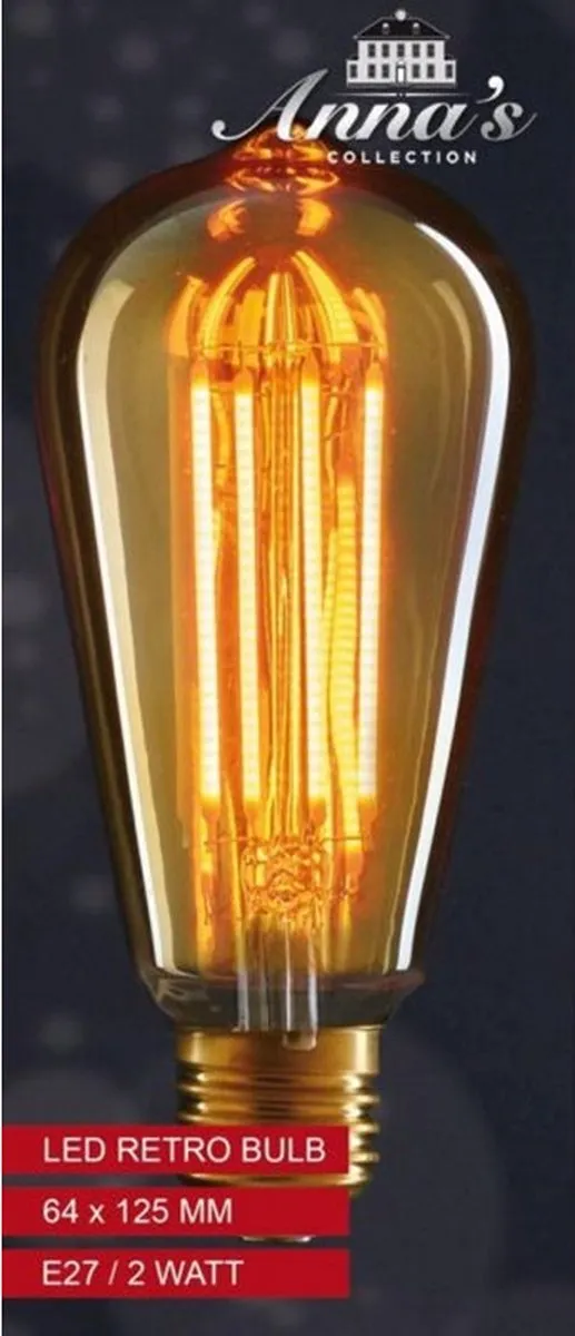 Anna's Collection LED Retro Gloeilamp - 1800K - 145x64mm - Amber