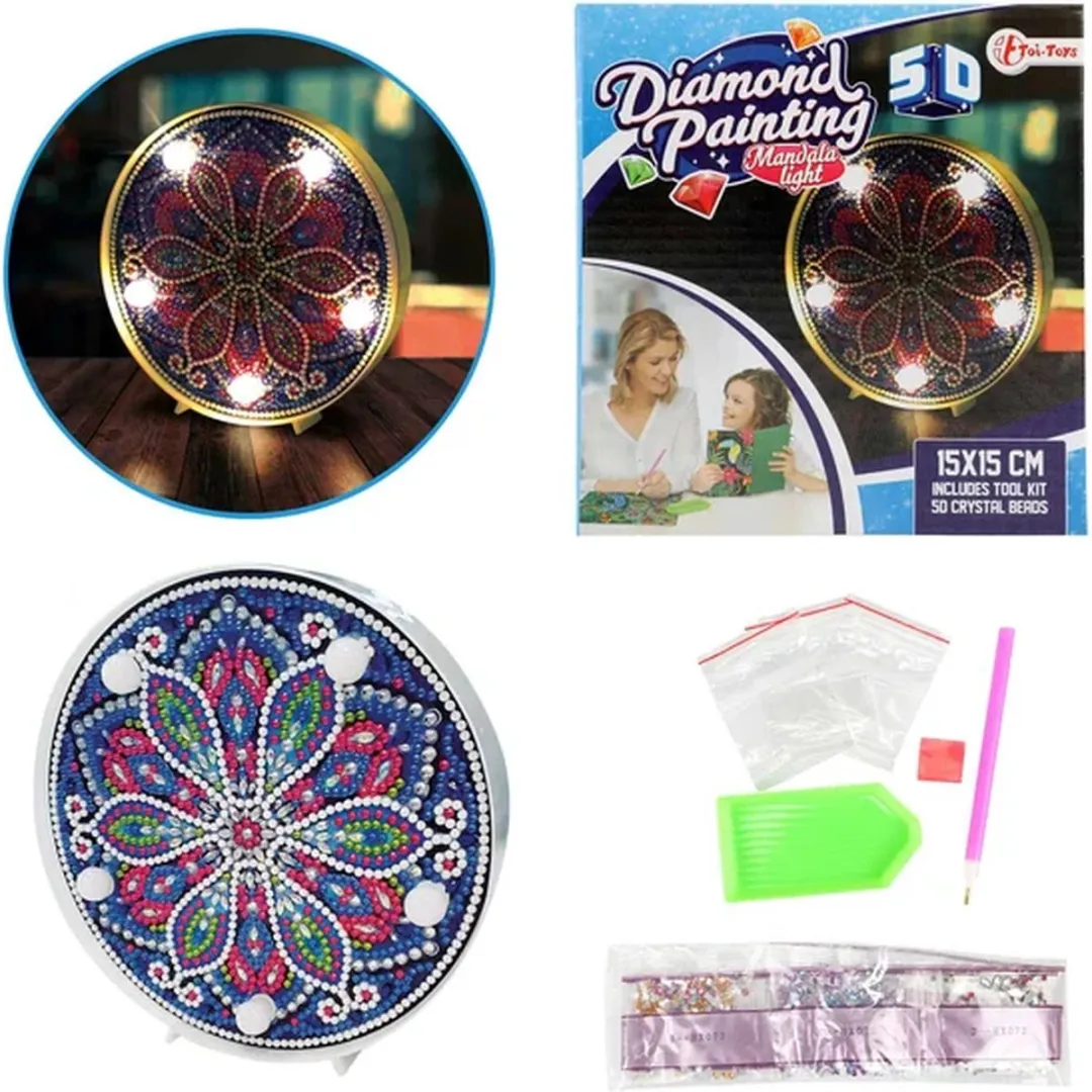 Toi-Toys Diamond Painting Mandala Lamp - Multi