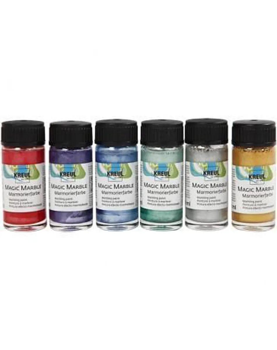 Creativ Company Kreul Magic Marble Set Metallic - 6 Kleuren 20ml