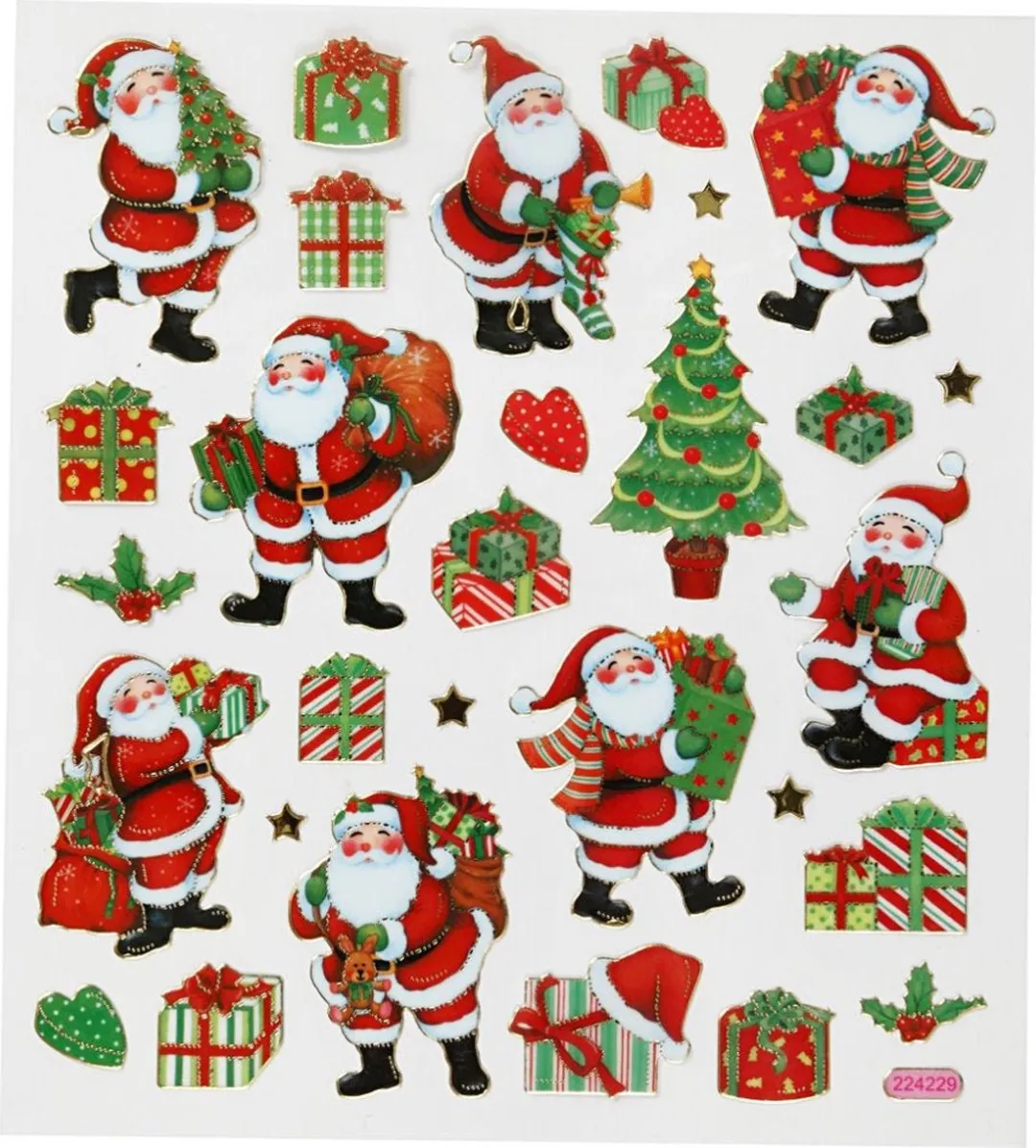 Creativ Company Kerststickers Meerkleurig