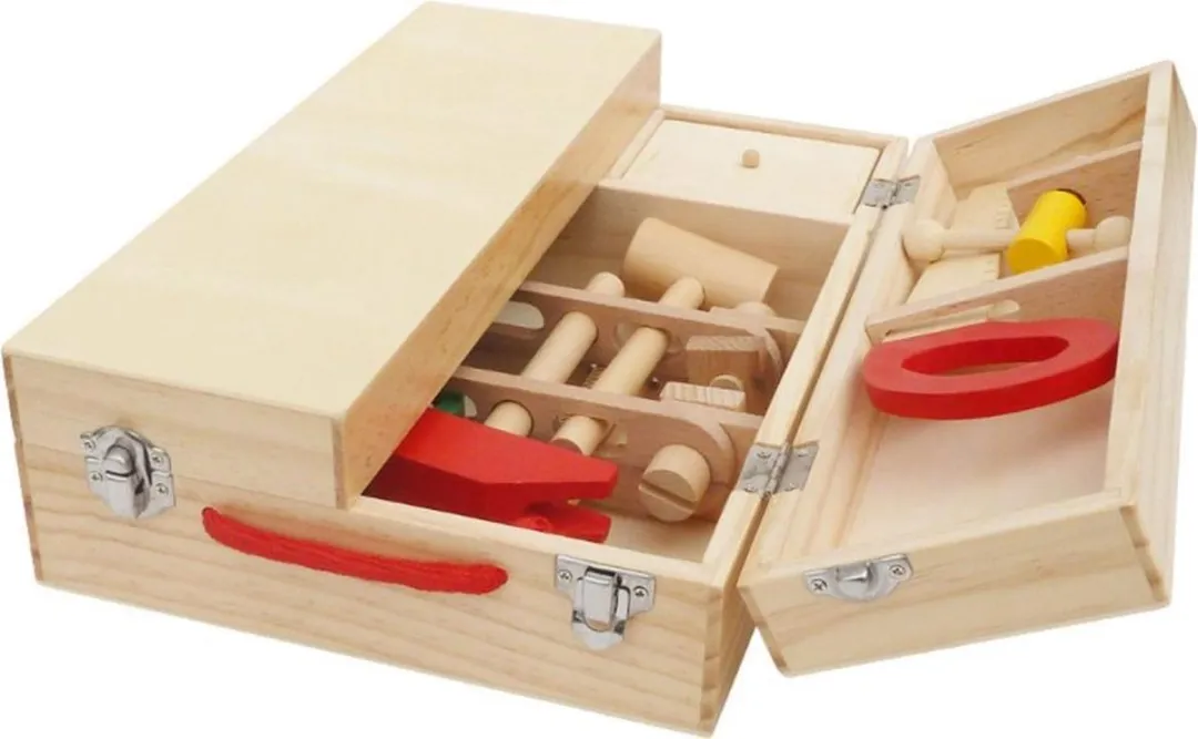BIGJIGS Houten Gereedschapskast 25dlg