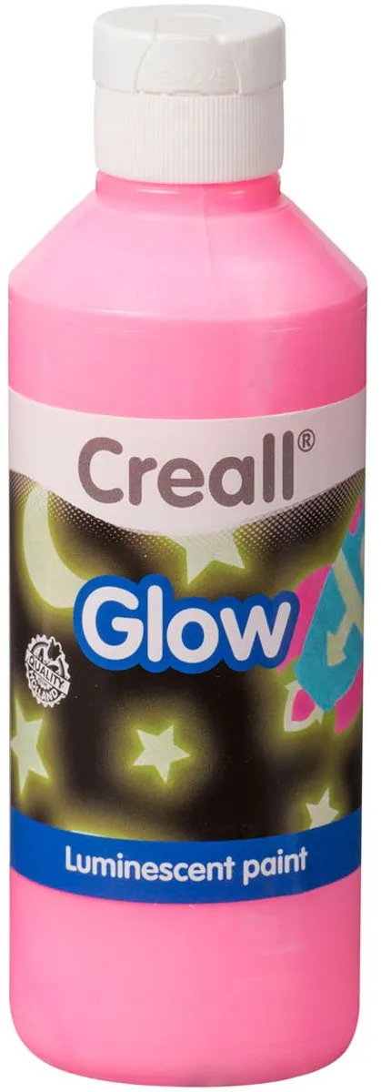 Creall Glow Roze Lichtgevende Verf 250ml - afbeelding 6 van 6