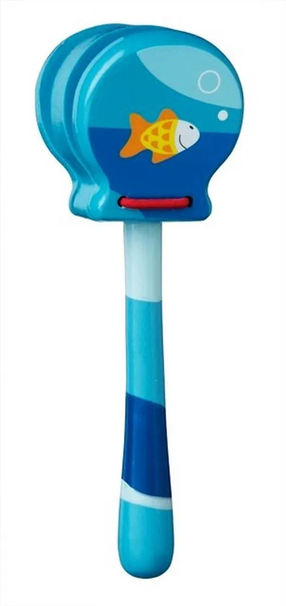 New Classic Toys Castagnetten Vis - Blauw
