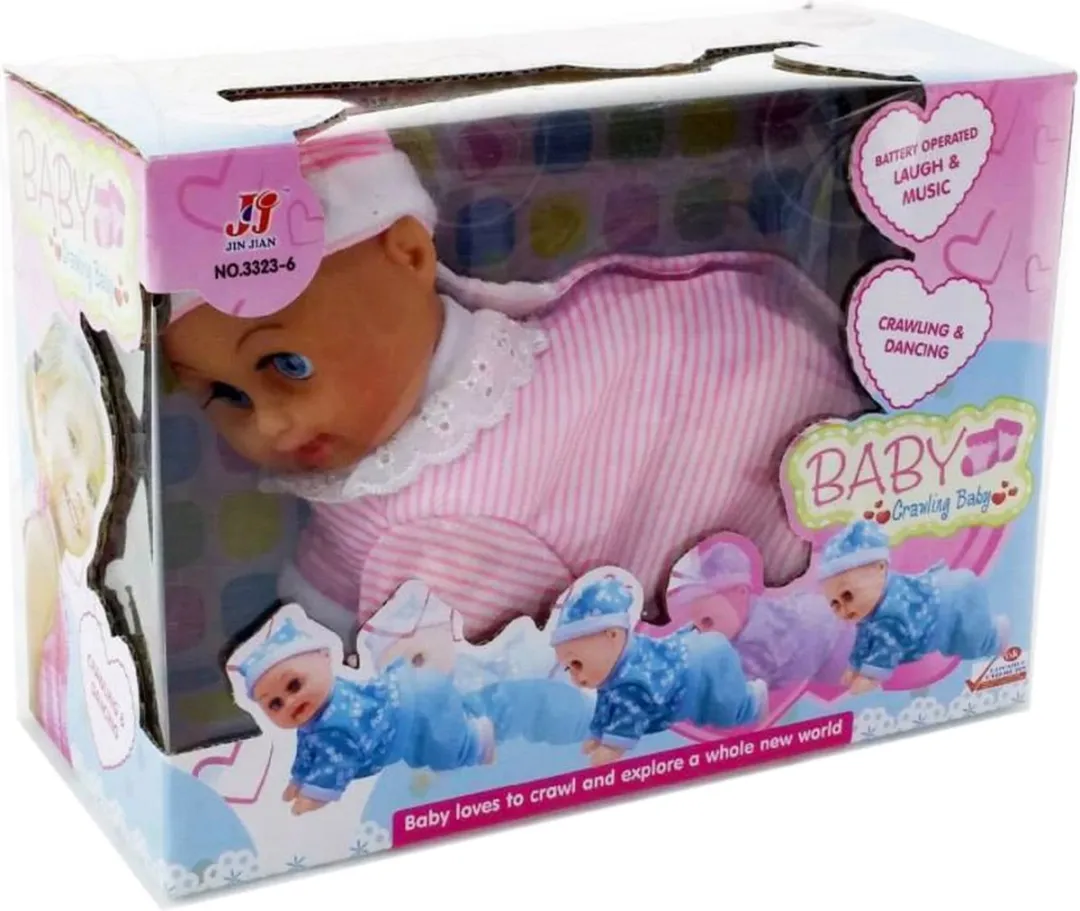 Ledy Toys Baby Pop Dansende Baby 20cm - Roze - 3x AA