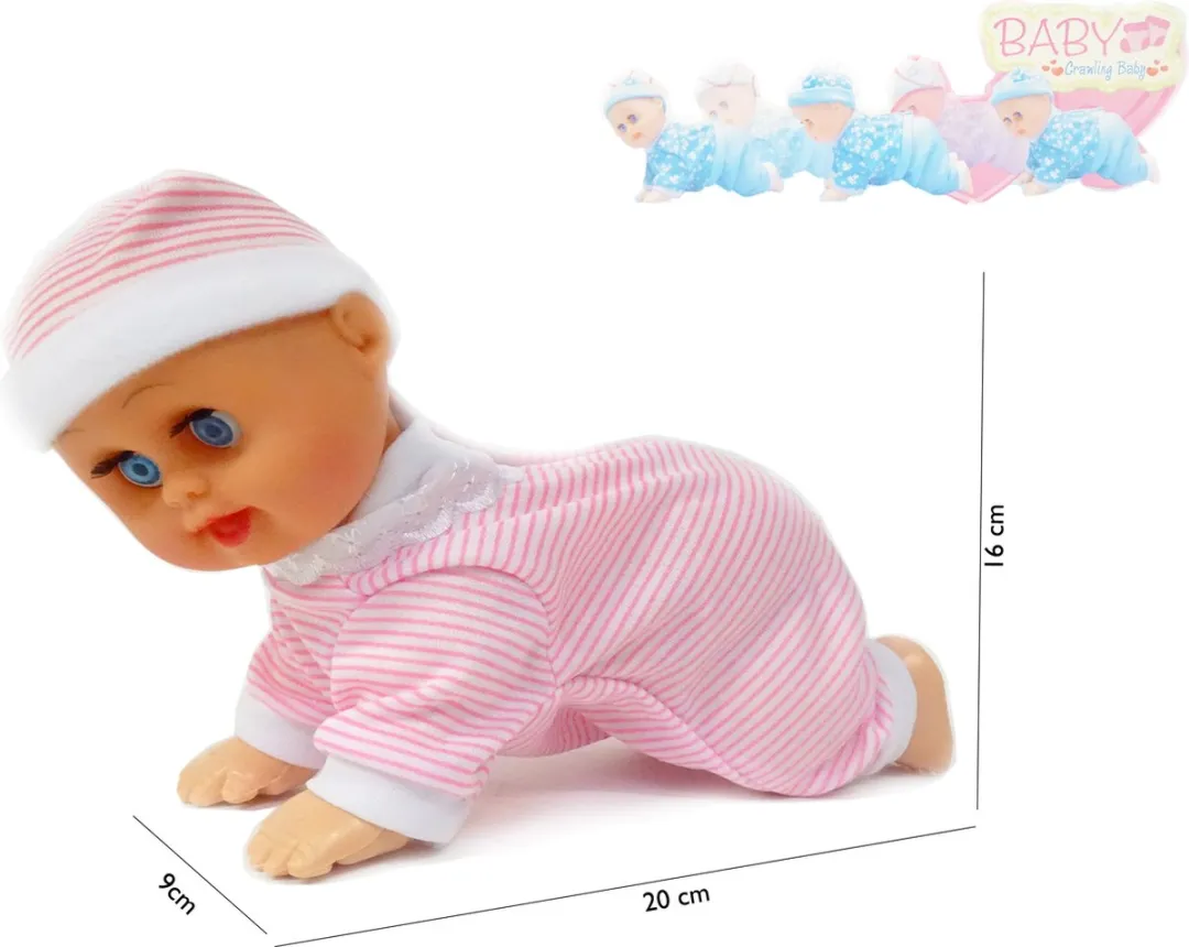 Ledy Toys Baby Pop Dansende Baby 20cm - Roze - 3x AA