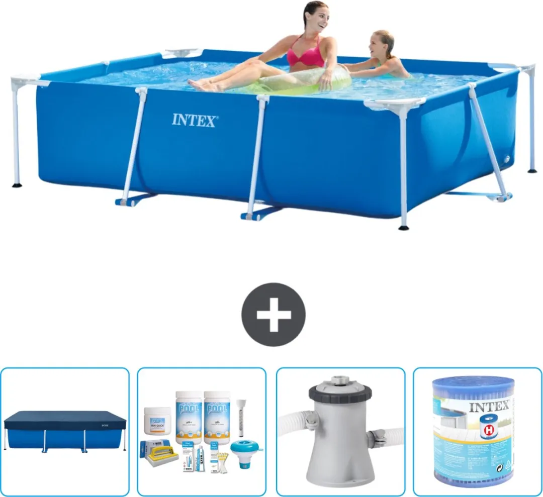 Intex 28270NP-Blauw Rechthoekig Frame Zwembad 220x150x60cm