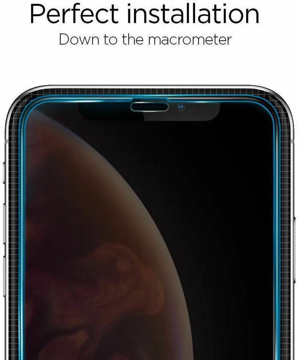 Spigen Full Cover Glass iPhone 11 Pro Max - 065GL25232 - Zwart - afbeelding 5 van 6