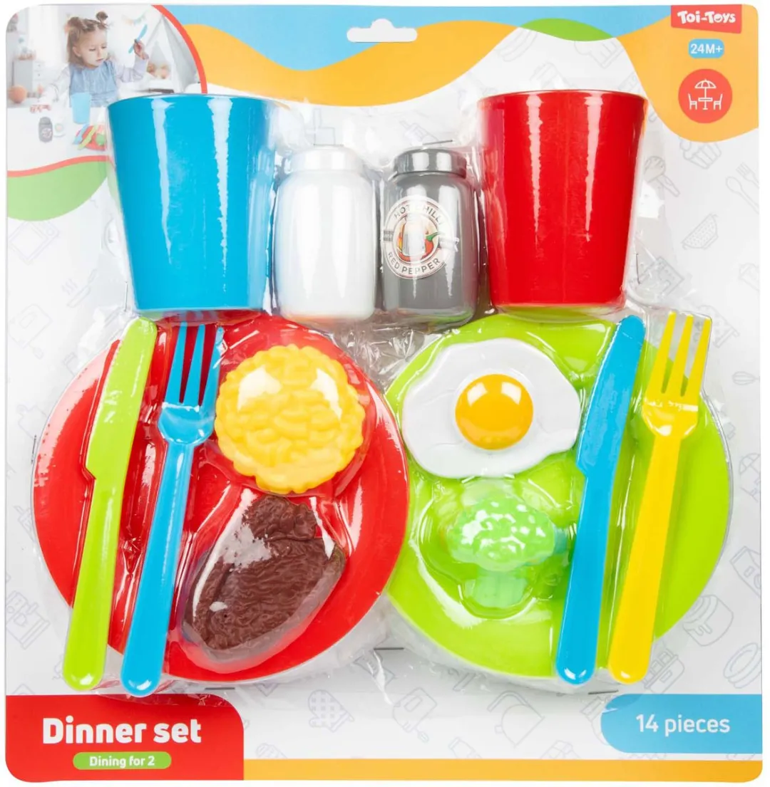 Toi-Toys Home Food Diner Set 14-delig