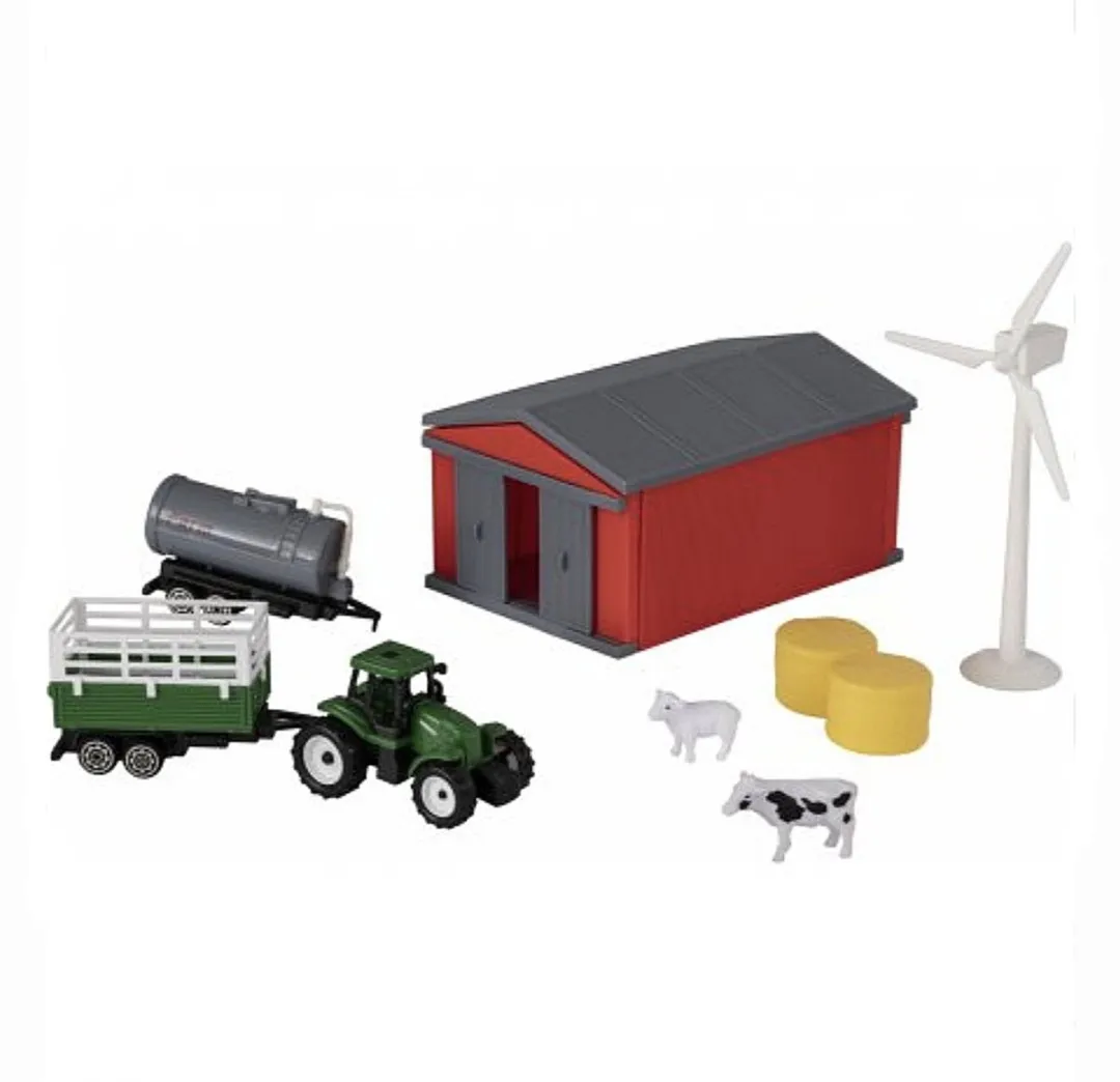 Country Life - Boederij set 13-delig - koeien - schapen - tractor - schuur - windmolen