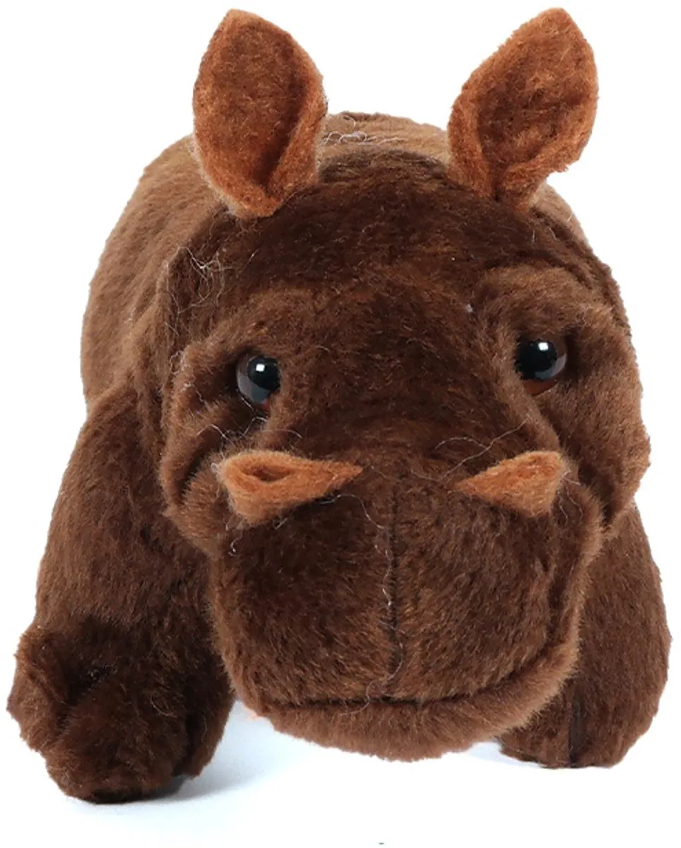 PIA Soft Toys Pluche Nijlpaard Knuffel 15cm - Bruin