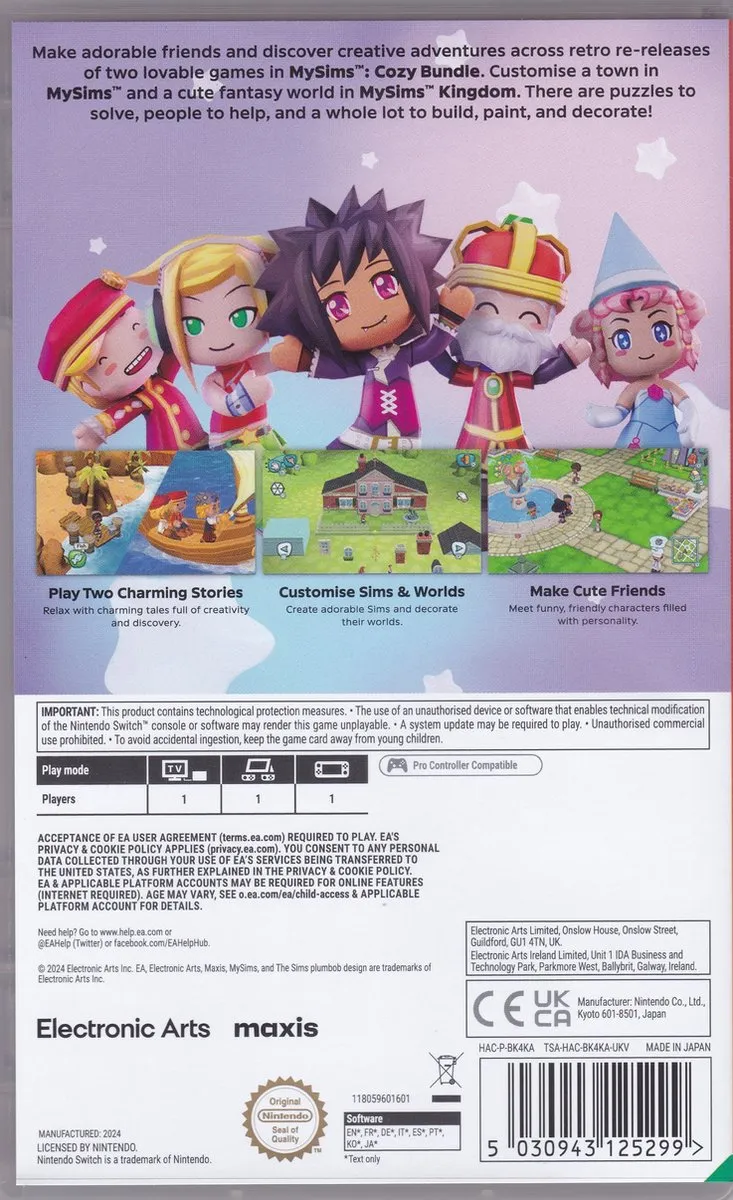 MySims Cozy Bundle Switch