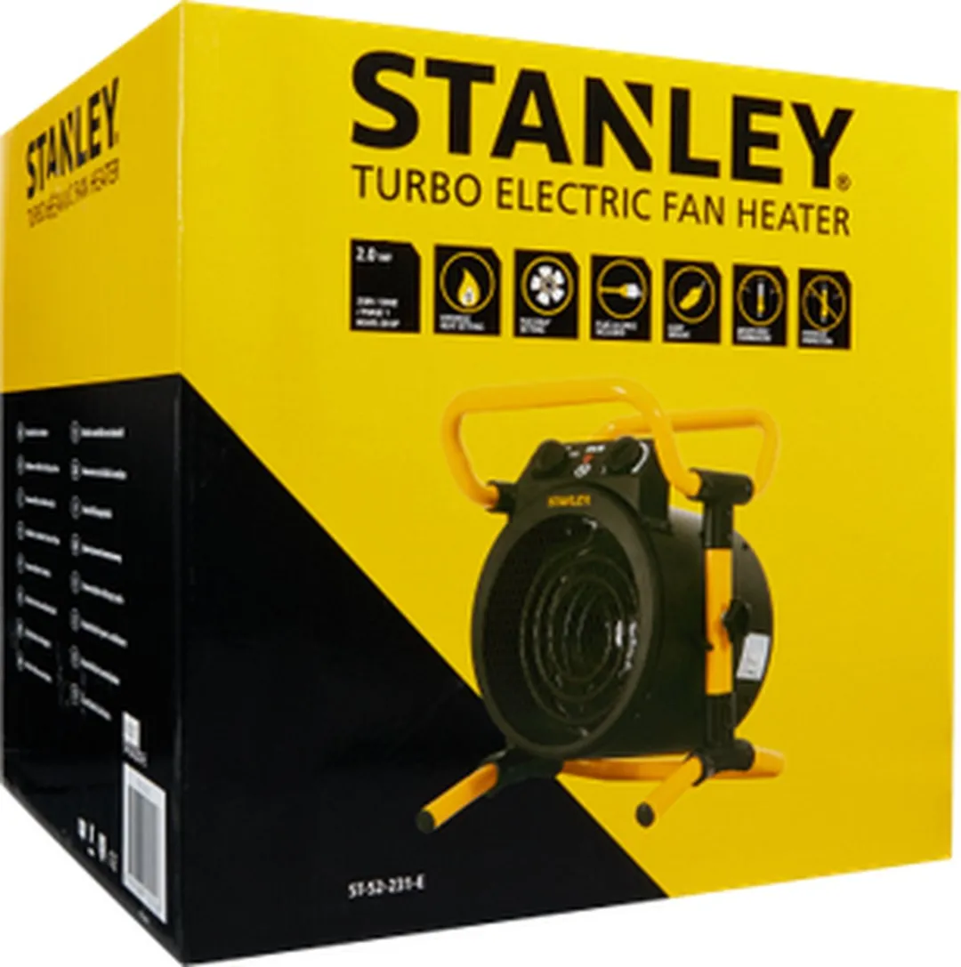 Stanley ST-52-231-E Ventilatorverwarming 2000W - 3 standen - Zwart/Geel - afbeelding 5 van 6