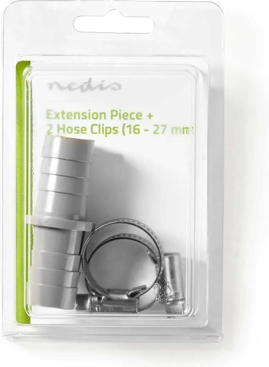 Nedis WAEP1919CL Verlengstuk 19mm - Grijs/Metalen klemmen