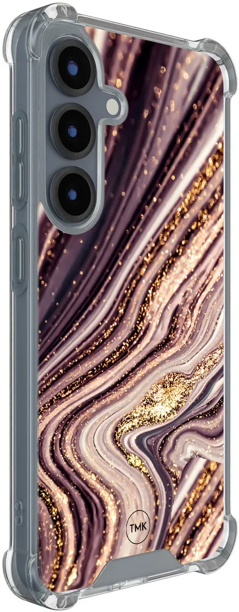 Casevibes Shockproof Hoesje Samsung Galaxy S25 - S/S25/S/026 - Roze/Goud