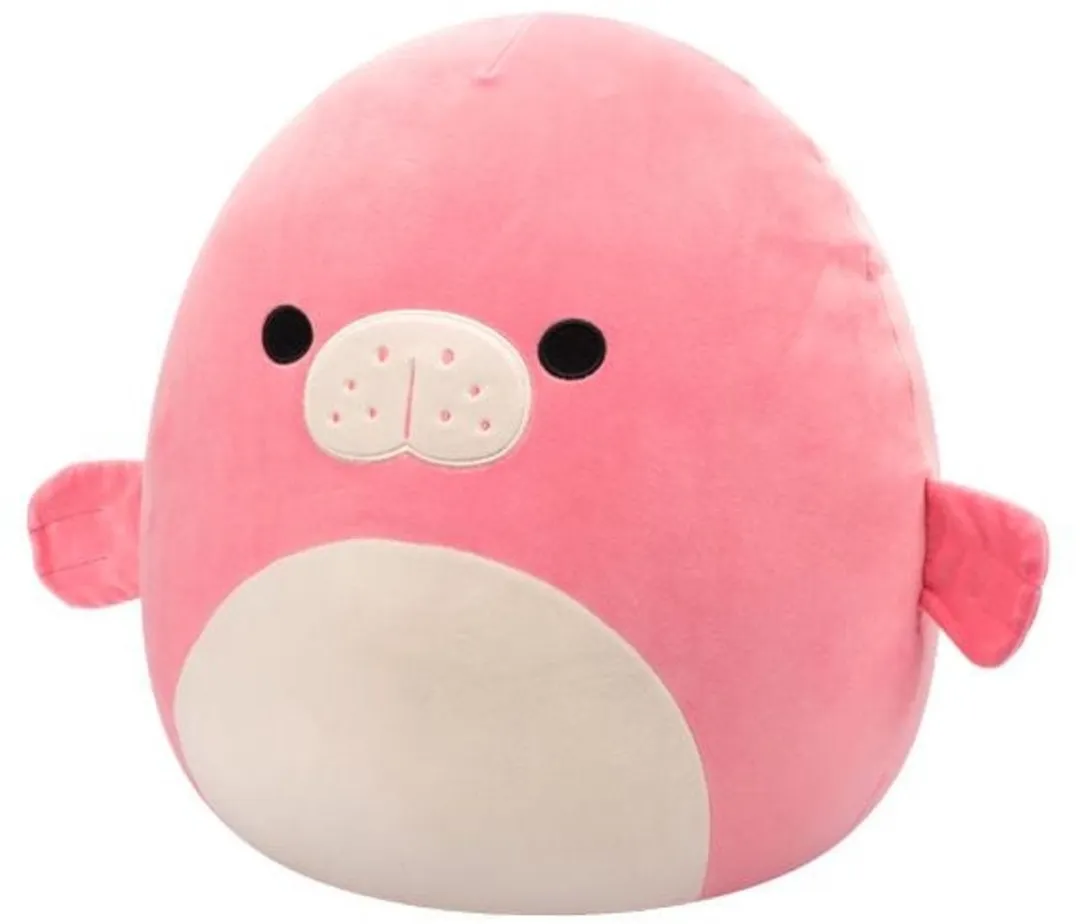 Squishmallows Morlai Coral Manatee Pluche - 40cm - Roze/Wit
