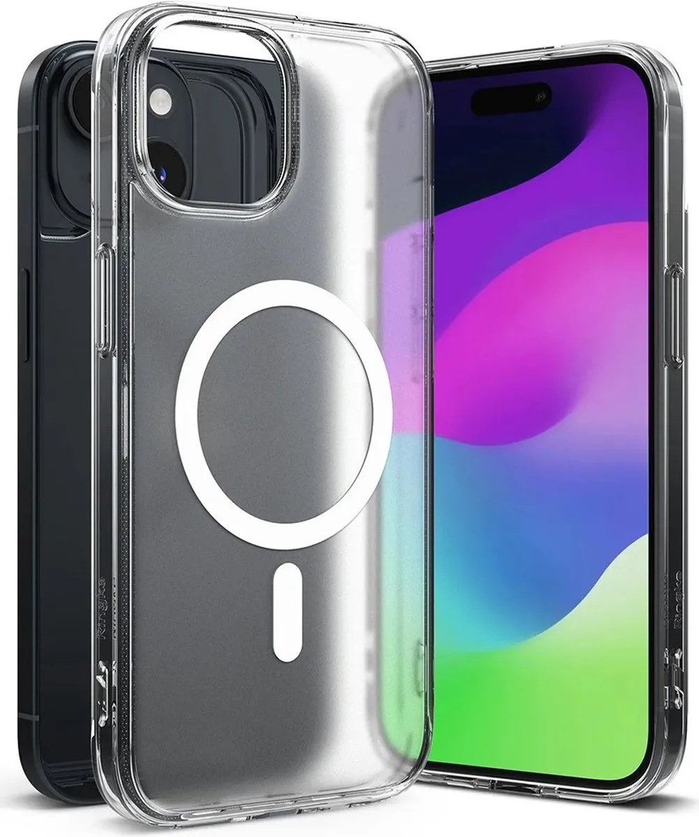 Ringke Fusion MagSafe Hoesje ACS-04771 - iPhone 15 Plus - Transparant Matte