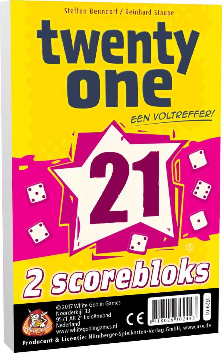 White Goblin Games Twenty One Scorebloks Uitbreiding - Multikleur