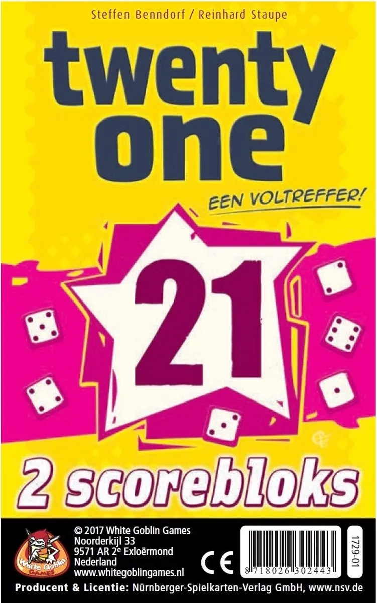 White Goblin Games Twenty One Scorebloks Uitbreiding - Multikleur