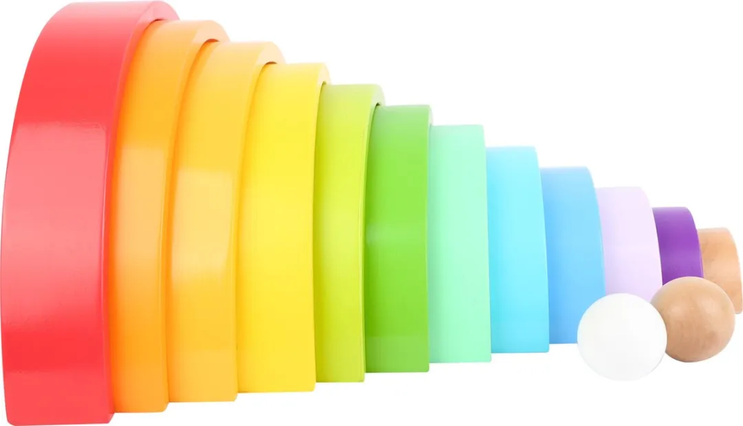 Small Foot Houten Bouwblokken Regenboog XL - 14 Stuks - afbeelding 6 van 6