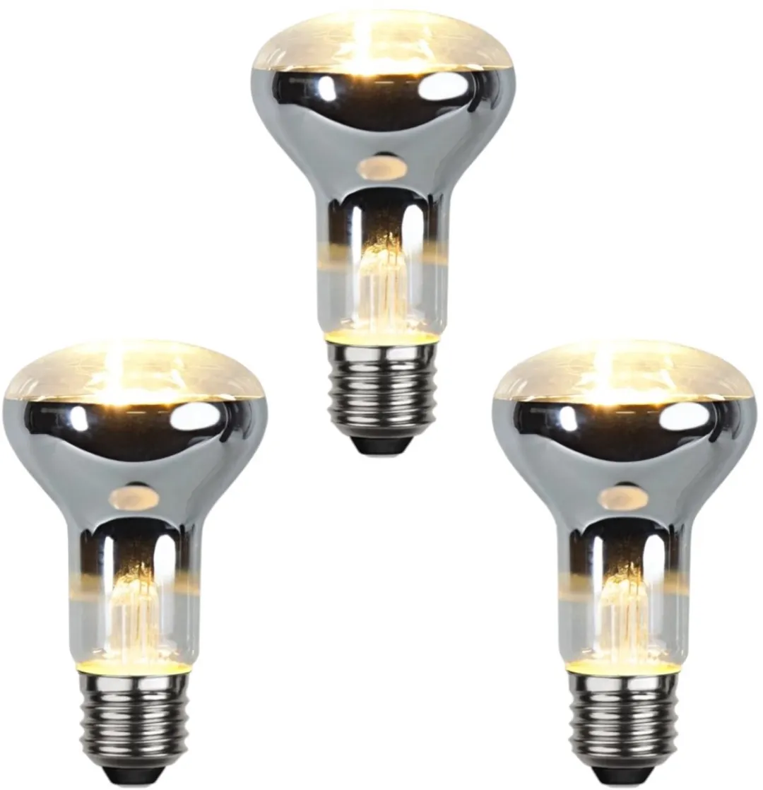 Star Trading Reflectorlamp R63 E27 4W - 3 Stuks - Rookglas