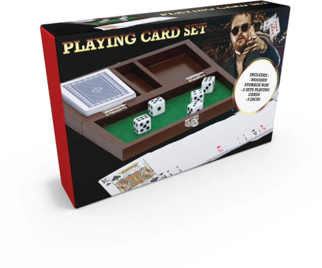 Eddy Toys Playing Card Set 17152 - 2 Kaartspellen + 5 Dobbelstenen