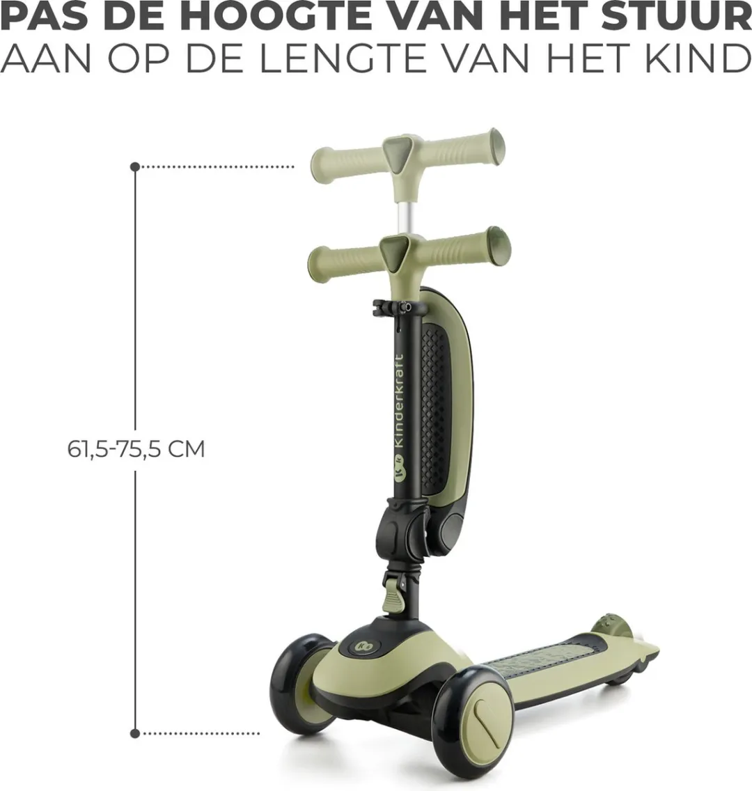 KinderKraft Halley 2-in-1 Loopfiets/Driewieler - Groen