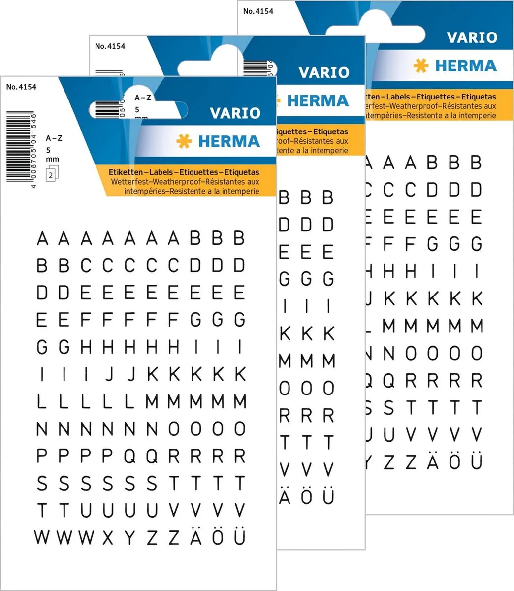 Herma Alfabet Stickers 720 Stuks