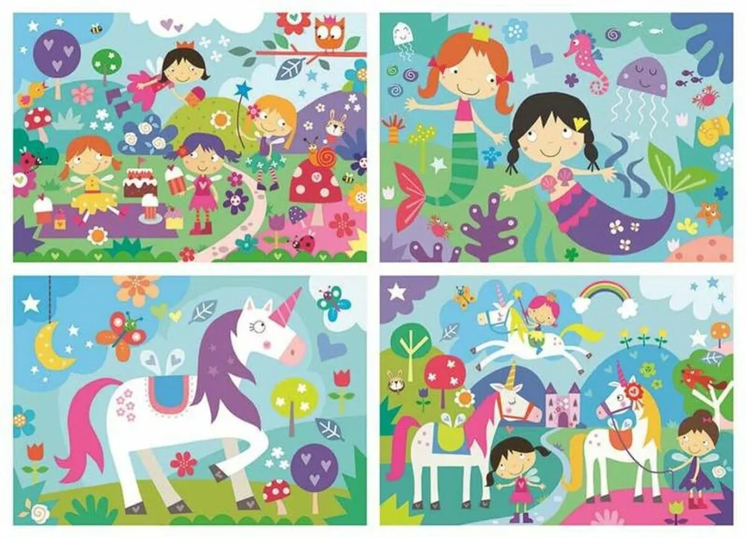 Set van 4 Puzzels Educa 18905 Fantasie