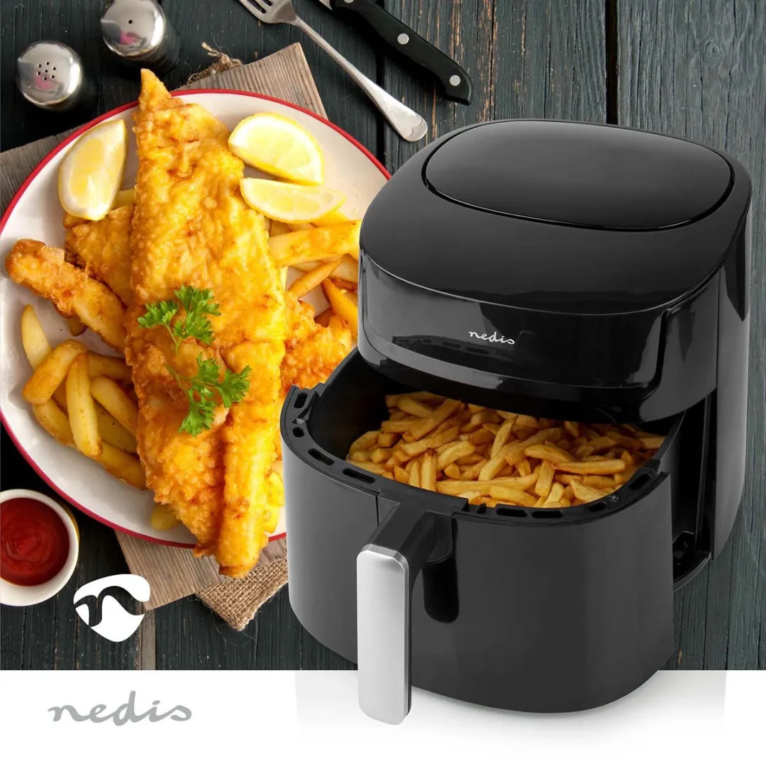 Nedis Airfryer XXL 7,2L - 8 Programma's - 1800W - Zwart