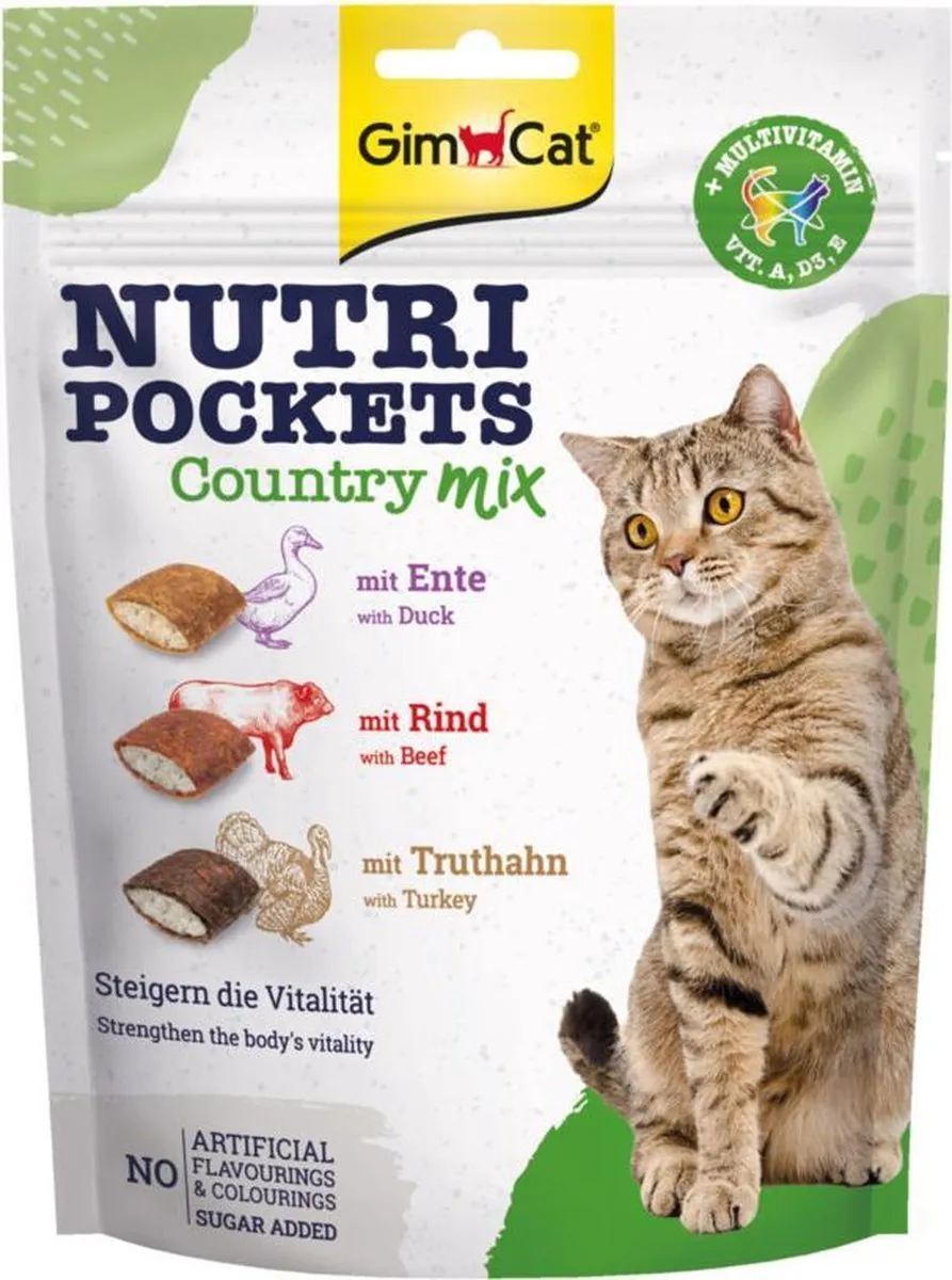 GimCat Nutri Pockets Country-Mix - 20 Stuks