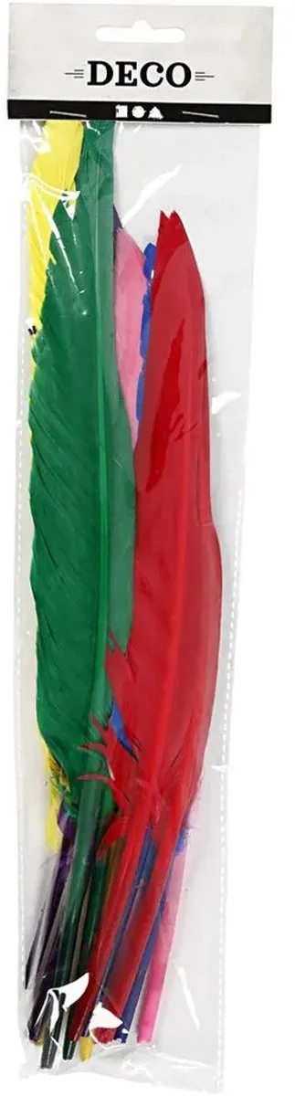 Creativ Company Gekleurde Veren 27cm - 12 Stuks