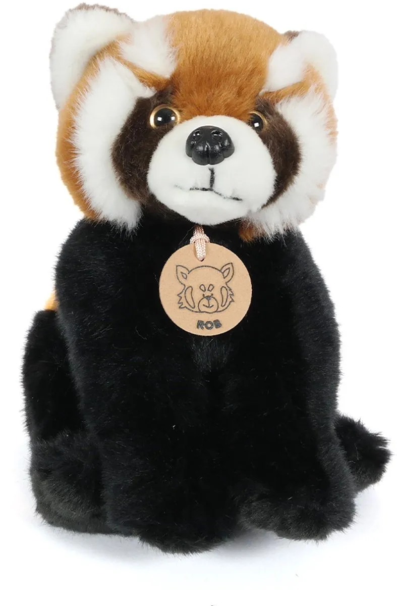 PIA Soft Toys Panda Rob - 20 cm - Rood/Wit/Bruin