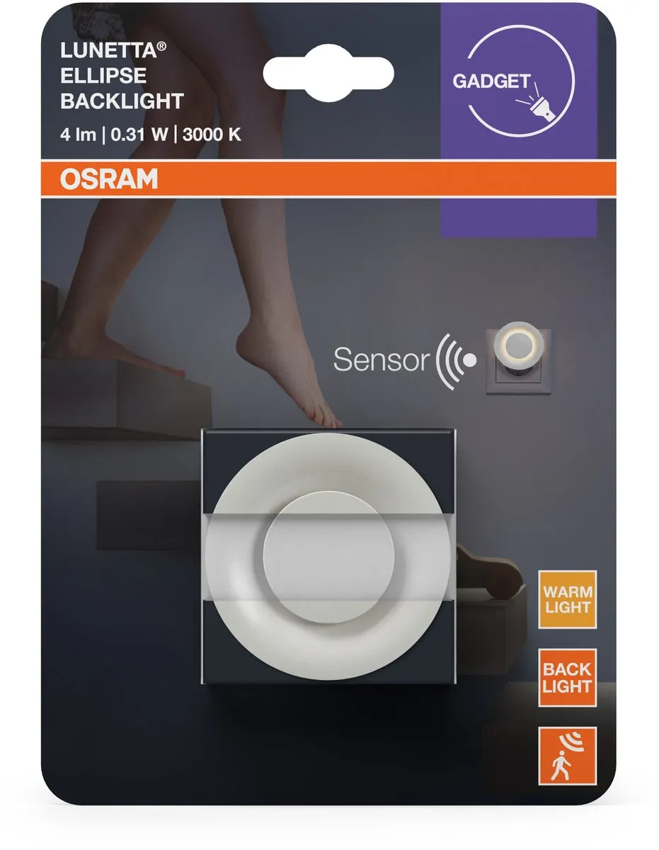 Osram Lunetta Backlight Ellipse White Nachtlampje - Warm wit 3000K
