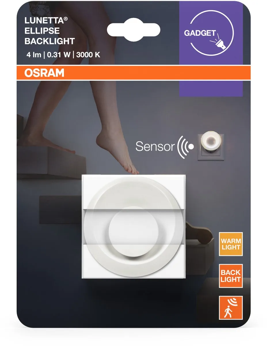 Osram Lunetta Backlight Ellipse White Nachtlampje - Warm wit 3000K