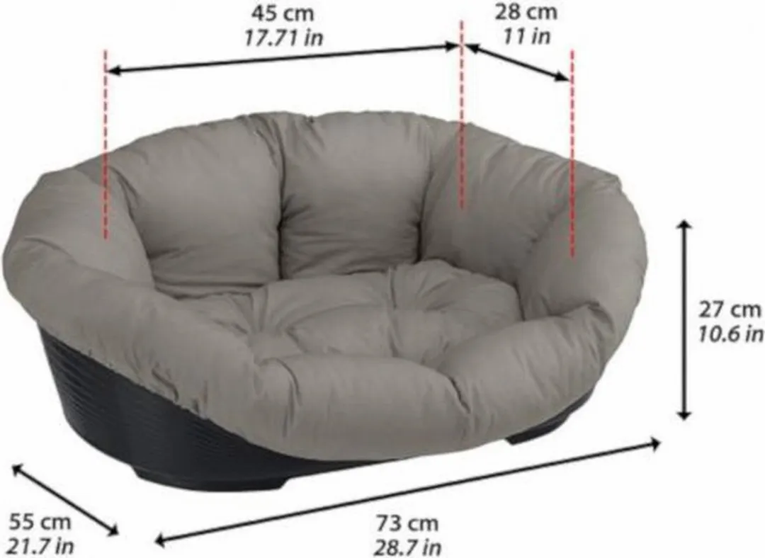Ferplast Sofa Dove Hondenbank 73x55x27cm - Grijs - M