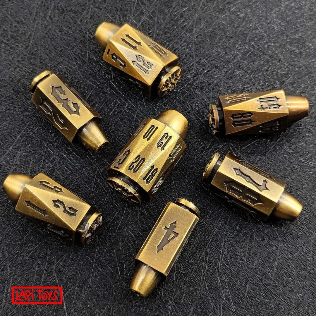 Lapi Toys Polydice D&D Metaal - 7 Stuks - Goud