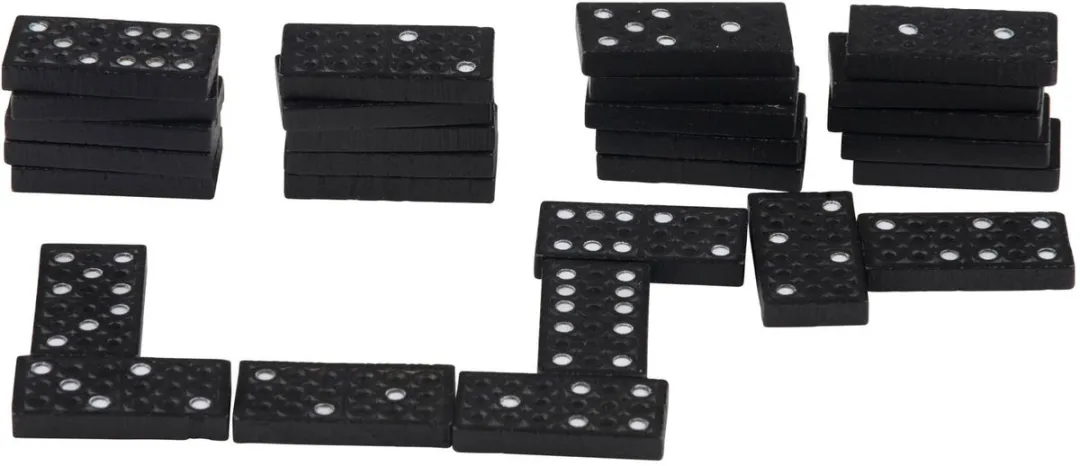 Eddy Toys Domino Hout 28 Stuks - 3,7x1,7cm