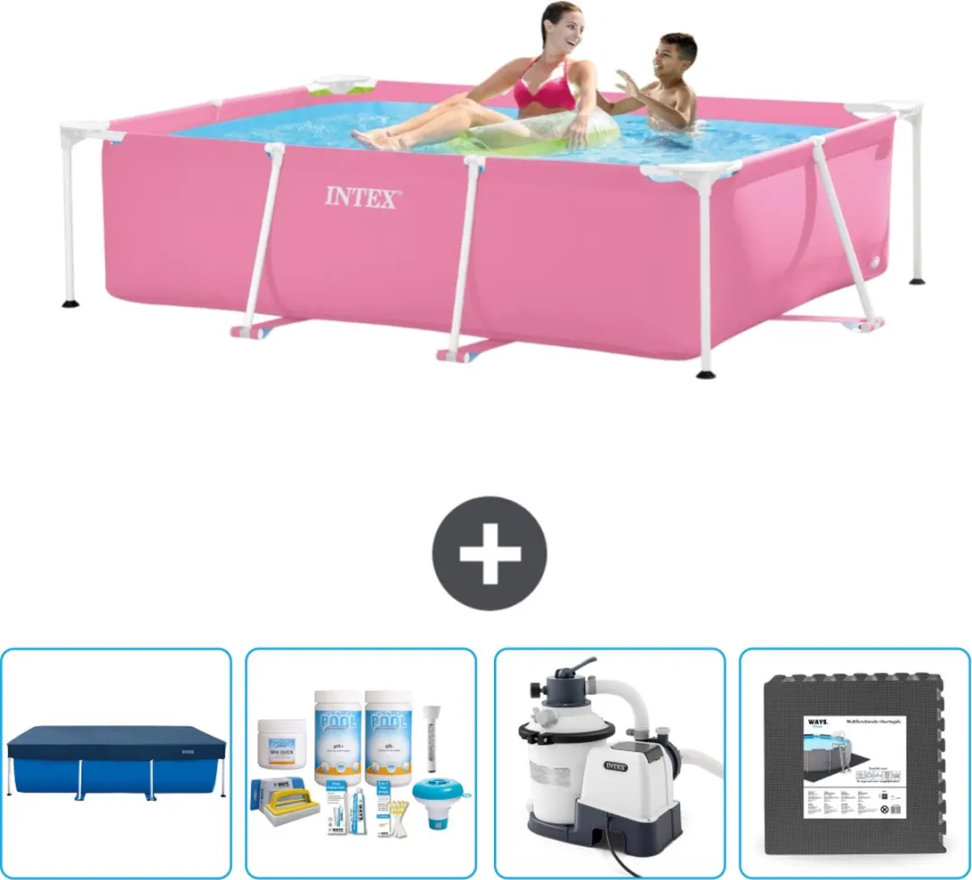 Intex Frame Zwembad 220x150x60cm Roze - 1662L - MPN 28266NP-Roze - afbeelding 3 van 6