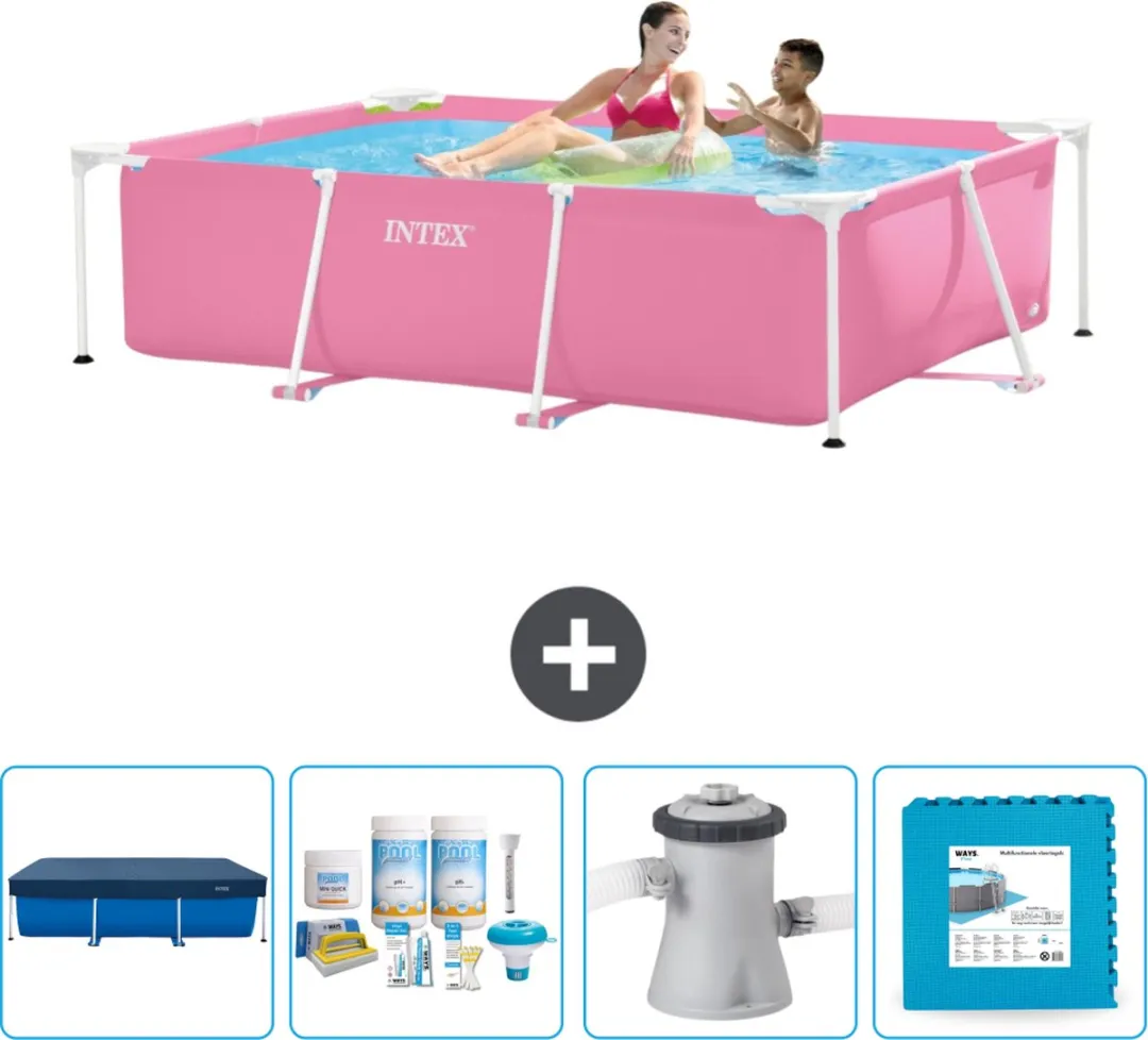 Intex Frame Zwembad 220x150x60cm Roze - 1662L - MPN 28266NP-Roze - afbeelding 4 van 6