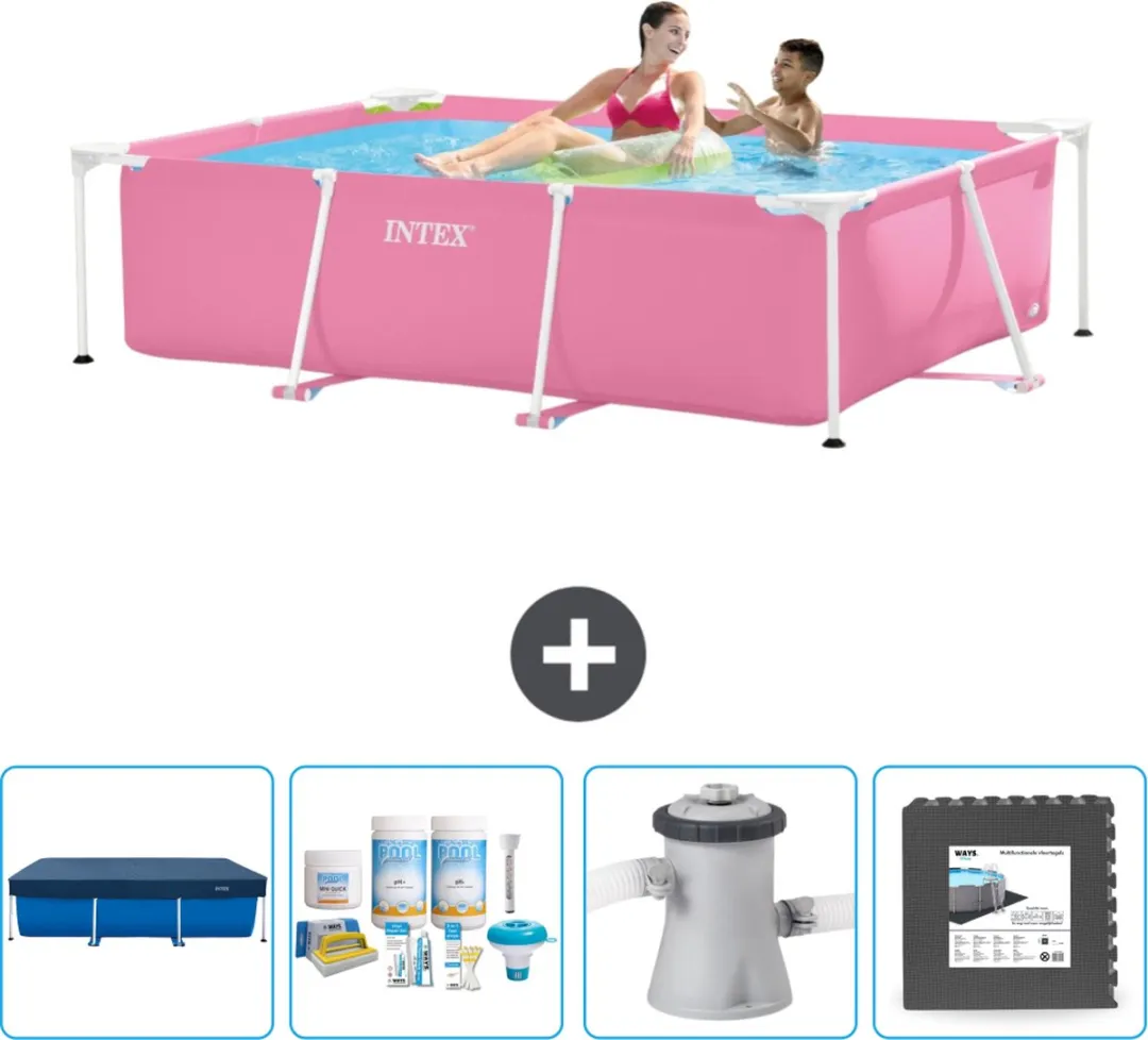 Intex Frame Zwembad 220x150x60cm Roze - 1662L - MPN 28266NP-Roze - afbeelding 2 van 6