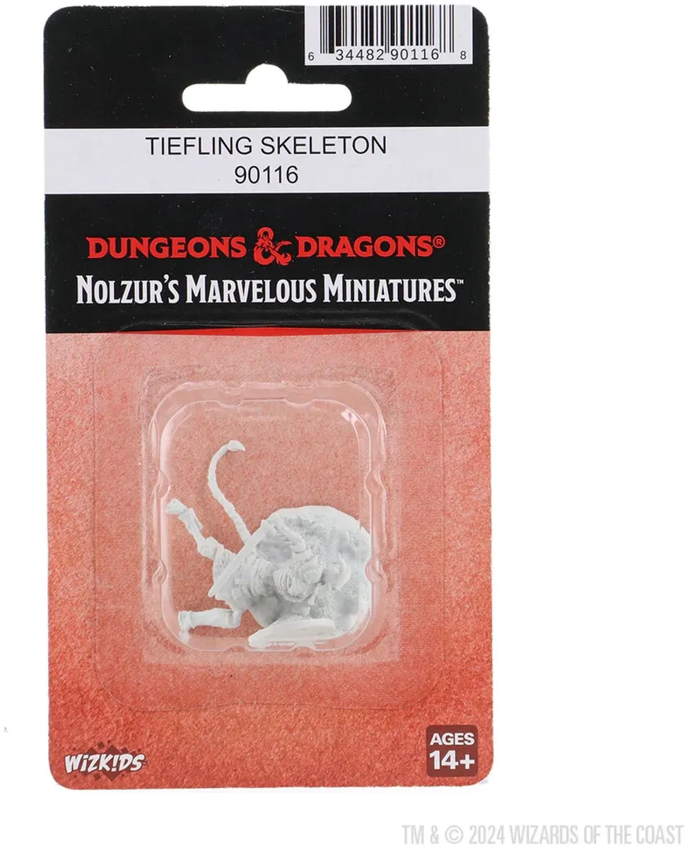 Wizkids D&D Nolzur's Marvelous Miniatures Tiefling Skeleton - Grijs