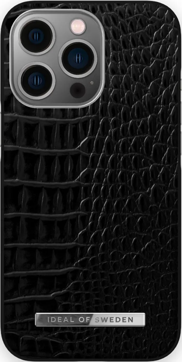 iDeal of Sweden Atelier Case iPhone 13 Pro Neo Noir Croco Silver