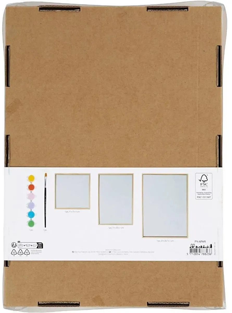 Creativ Company Canvas Panelen Set Multicolor