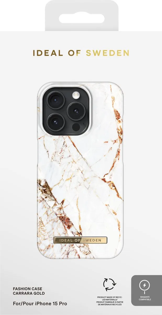 iDeal of Sweden iPhone 15 Pro Backcover - Carrara Gold - IDFCMS-I2361P-46
