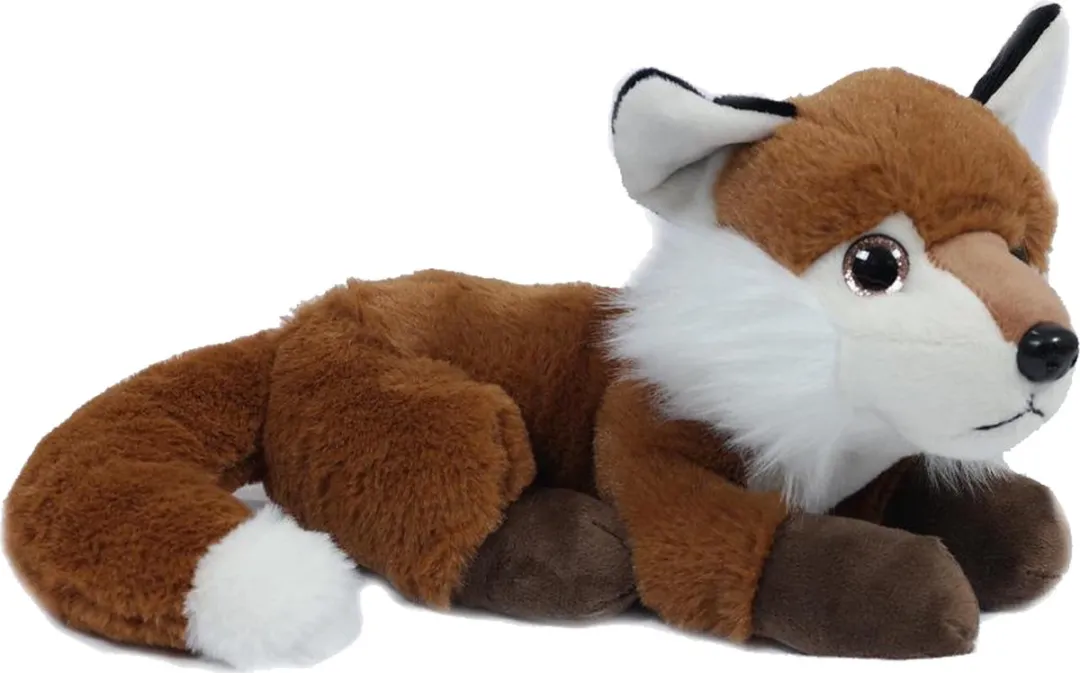 PIA Soft Toys Knuffelvos - Donkerbruin - 20 cm