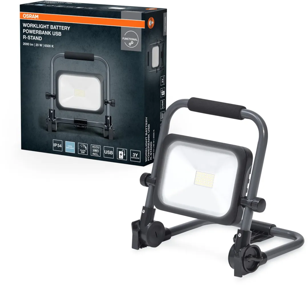 Osram VAL BAT LED Werklamp 20W 2000lm - Zwart/Grijs
