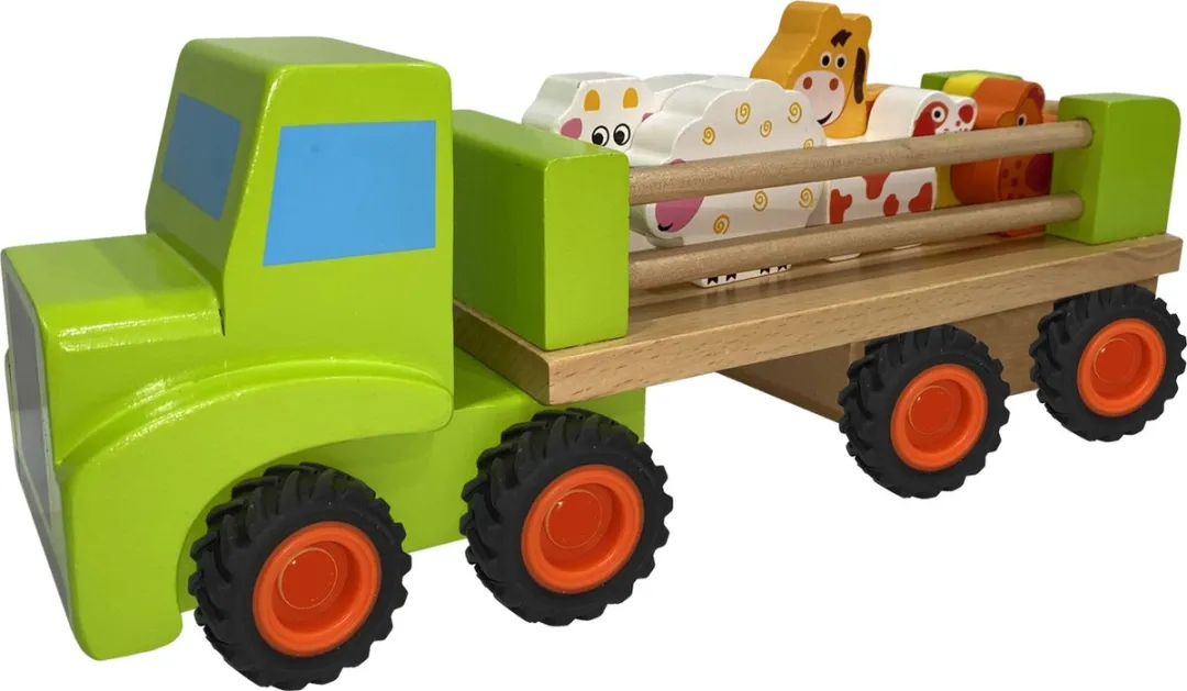 Simply for Kids Houten Dierentruck Multikleur